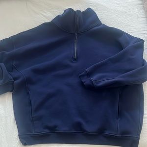 Lululemon 1/4zip oversized sweater blue xl/xxl